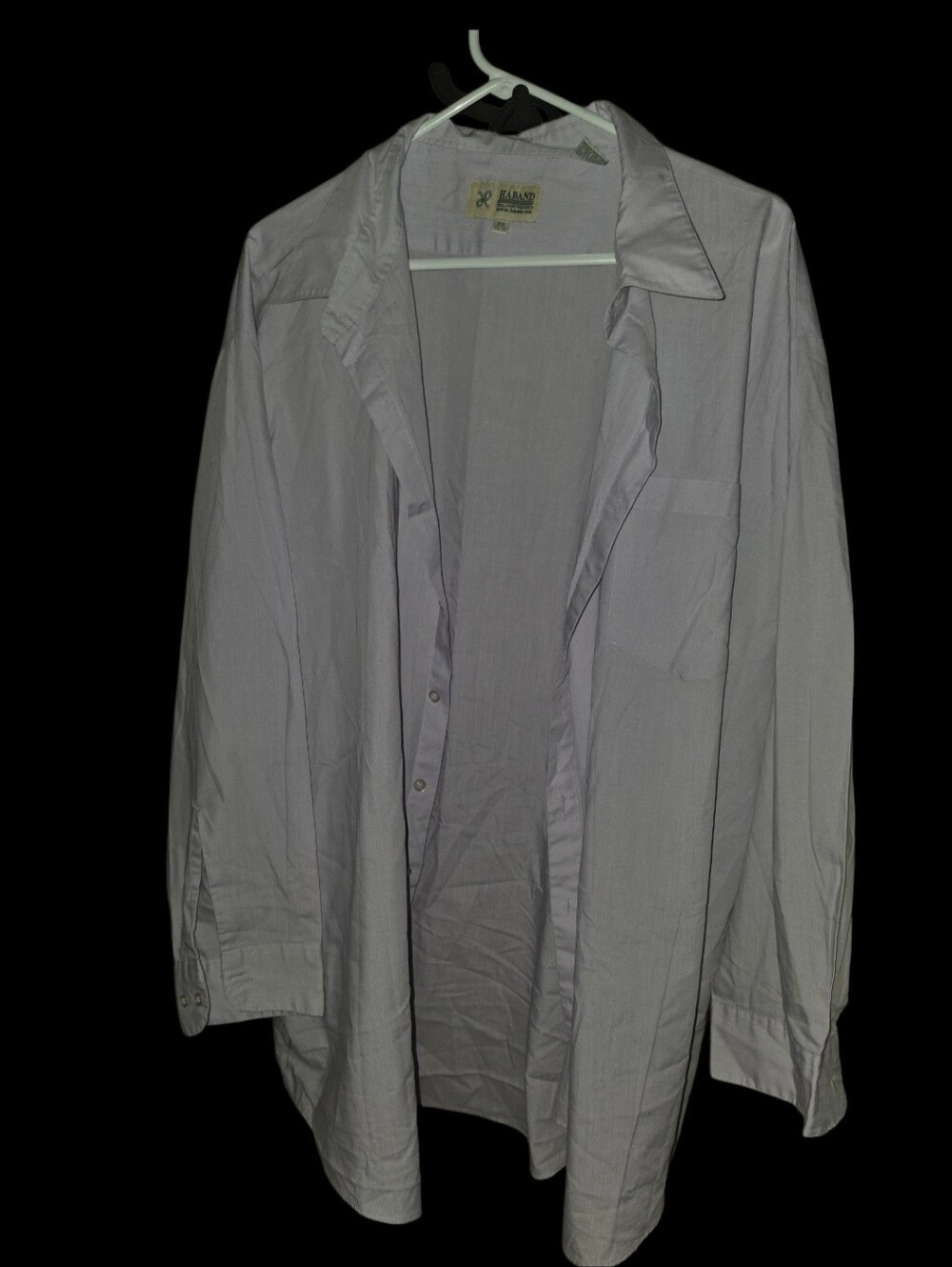6/11/56. Haband Light Lavender Casual Button-Down Shirt